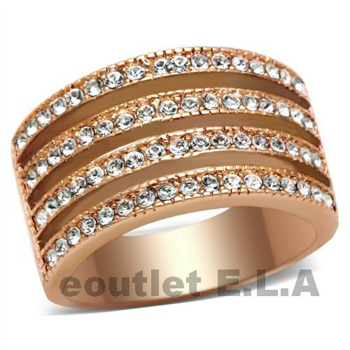 4-ROW SWAROVSKI CRYSTALS DRESS RING-4 sizes